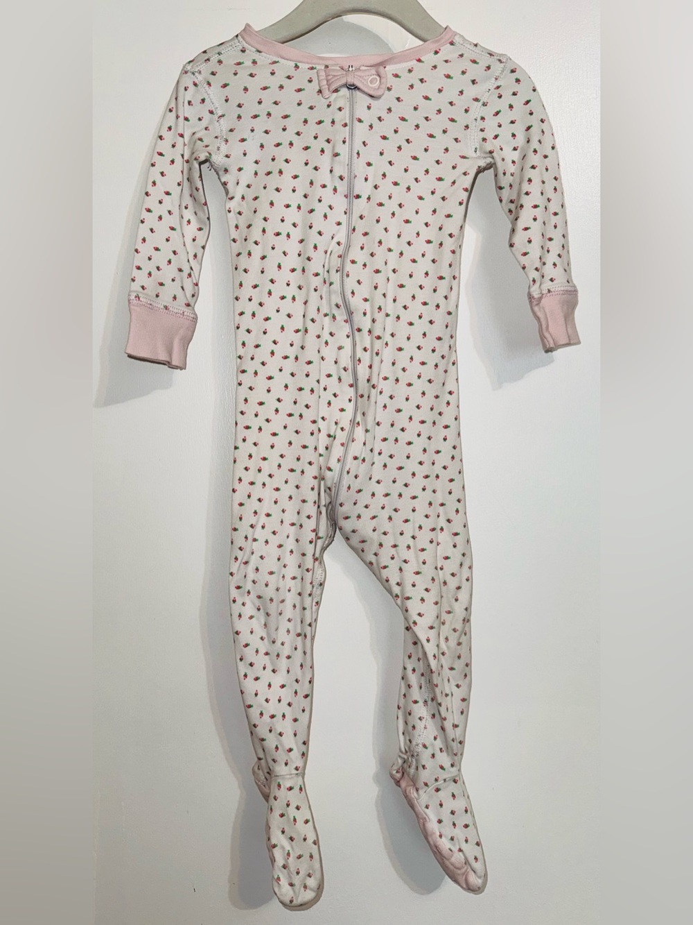 Beaufort bonnet Pink Floral Print Baby One-Piece Footed Pajamas 18-24 months